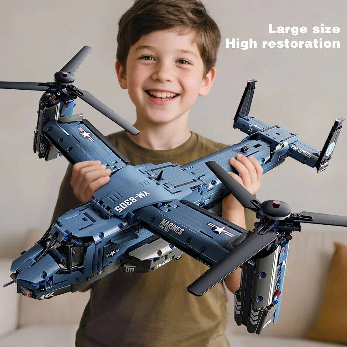 Jjrc Drone X12 - Militärisches V-22 Osprey Tiltrotor Baustein-Set Großformatiges