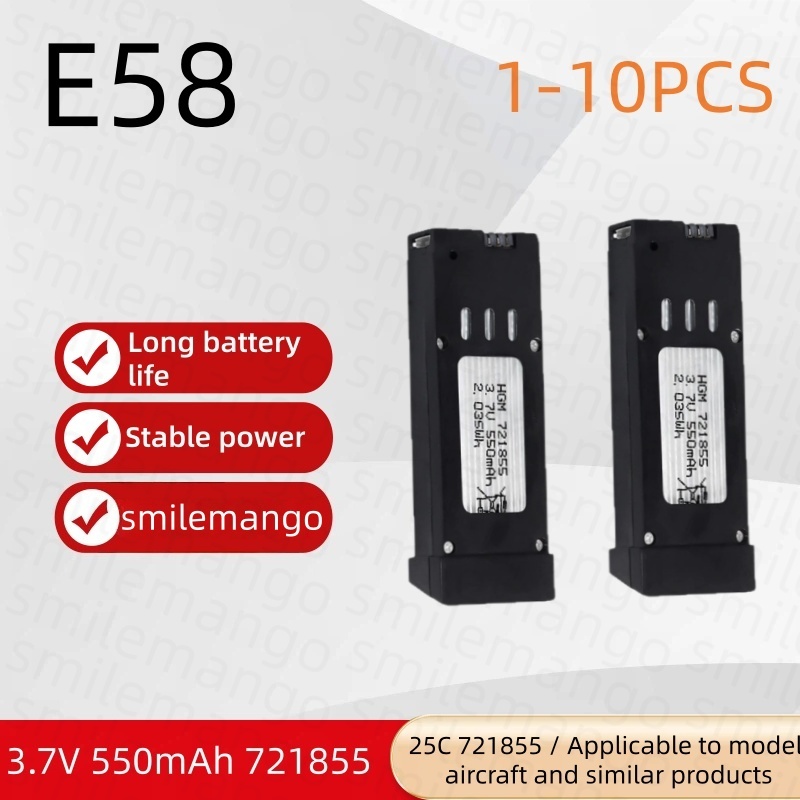 Eachine Drone E58 - 1-10PCS 3,7V 550mAh RC Drone Lithium-Batterie