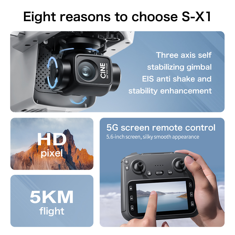 S-X1 MAX GPS-Drohne mit 3-Achs – Drone Photogrammetry Bewertung und Preis