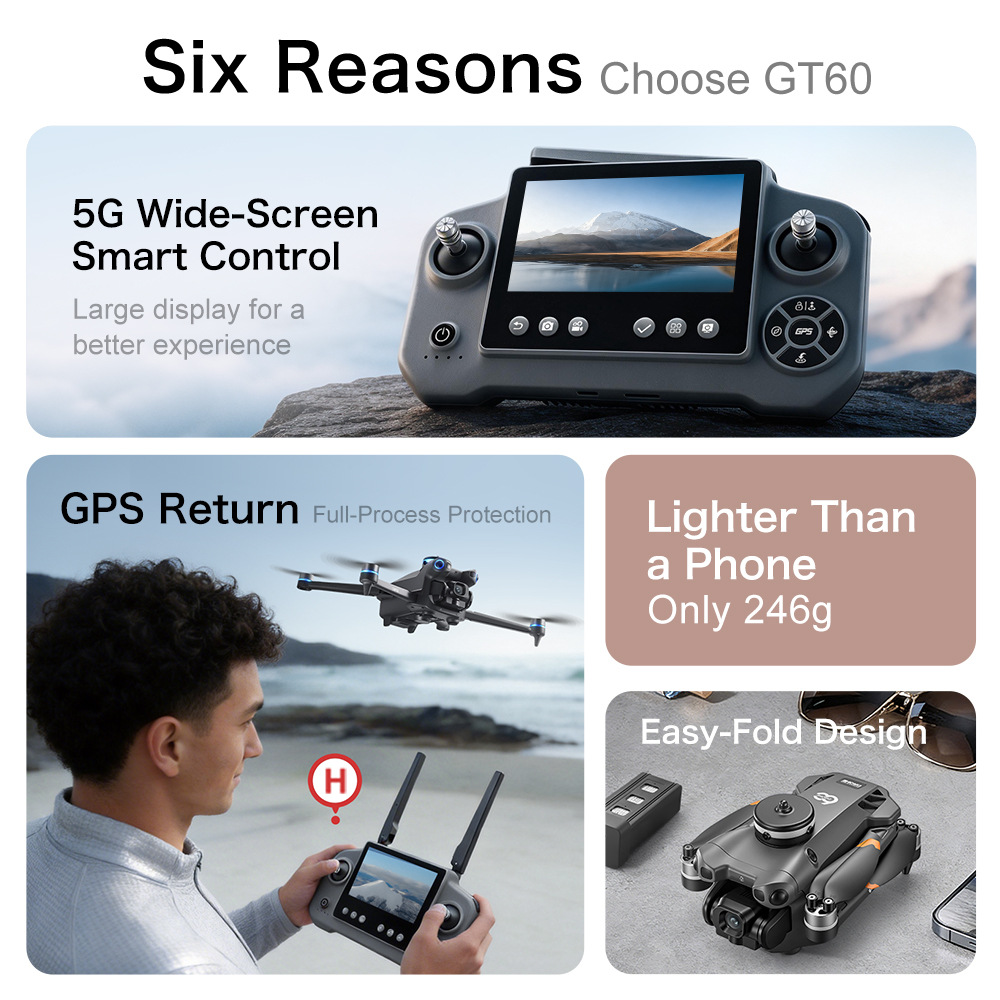 Neue GT60 GPS-Drohne mit hocha – Drone Mapping Bewertung und Preis